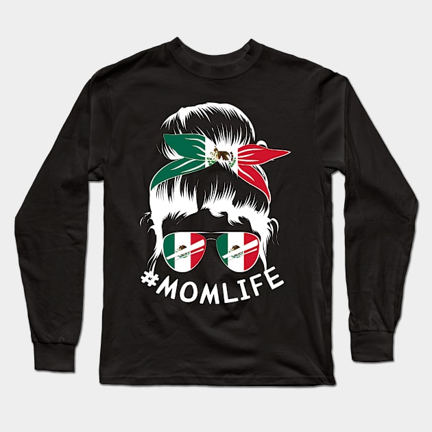 MEXICO Flag Mom Life Bandana Mothers Day Long Sleeve T-Shirt by magazin